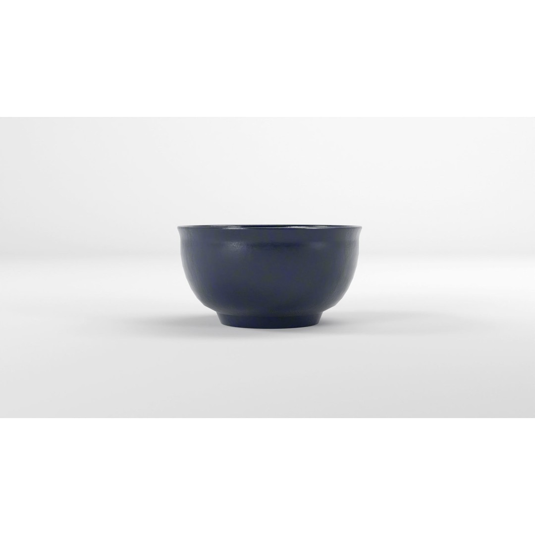 Traditional Asian Style Bowl 3D Model – Low Poly Kitchenware, Blender, FBX - View 10