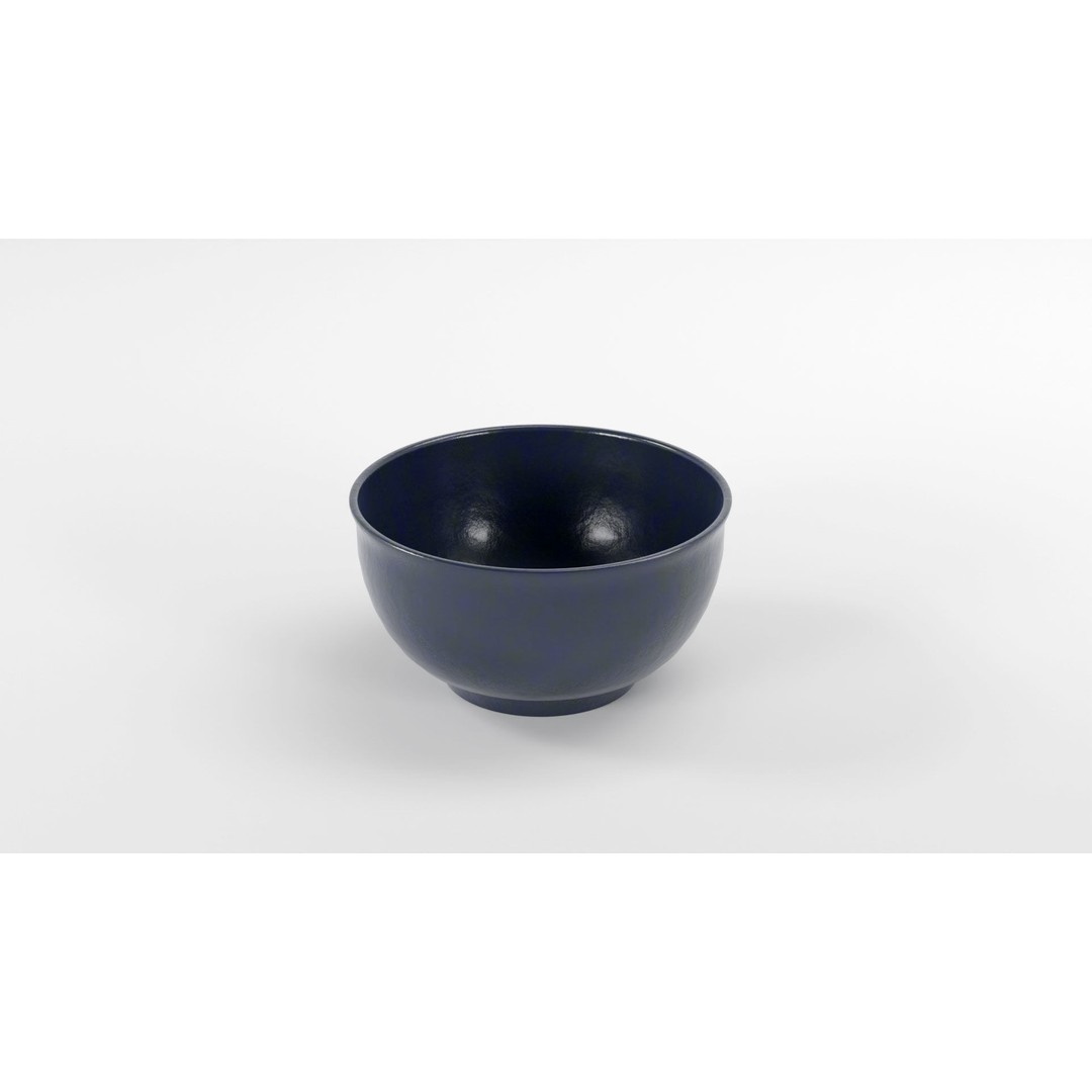 Traditional Asian Style Bowl 3D Model – Low Poly Kitchenware, Blender, FBX - View 12
