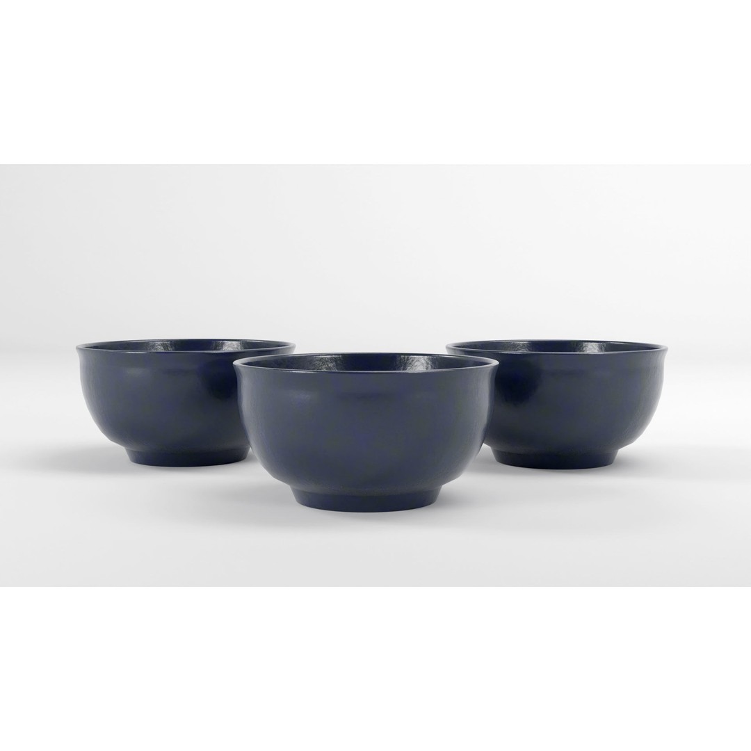 Traditional Asian Style Bowl 3D Model – Low Poly Kitchenware, Blender, FBX - View 18
