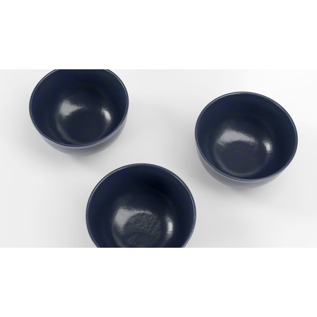 Traditional Asian Style Bowl 3D Model – Low Poly Kitchenware, Blender, FBX - View 19