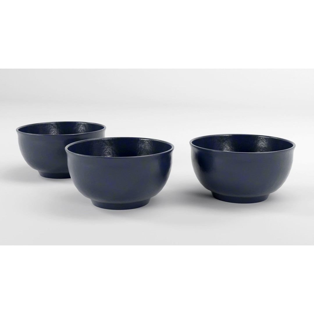 Traditional Asian Style Bowl 3D Model – Low Poly Kitchenware, Blender, FBX - View 20