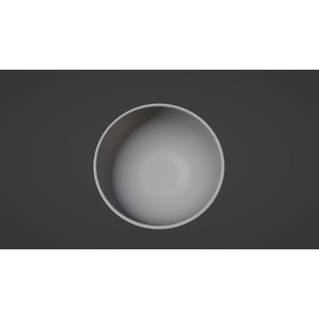 Traditional Asian Style Bowl 3D Model – Low Poly Kitchenware, Blender, FBX - View 37