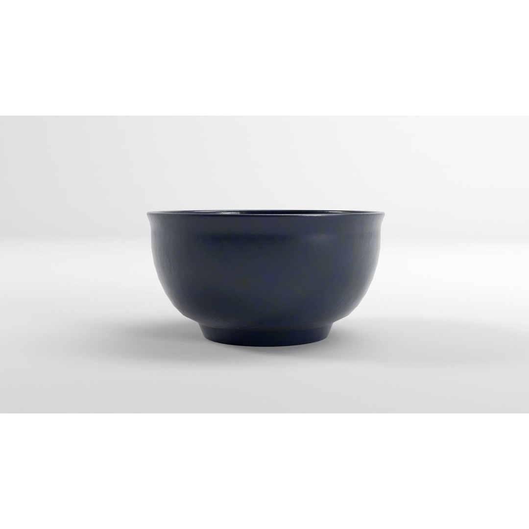 Traditional Asian Style Bowl 3D Model – Low Poly Kitchenware, Blender, FBX - View 5