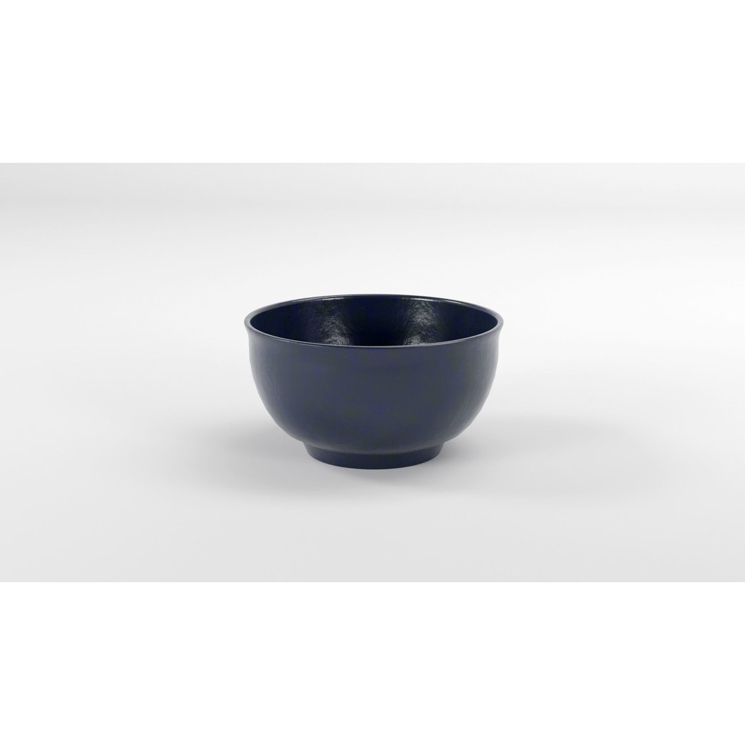 Traditional Asian Style Bowl 3D Model – Low Poly Kitchenware, Blender, FBX - View 7