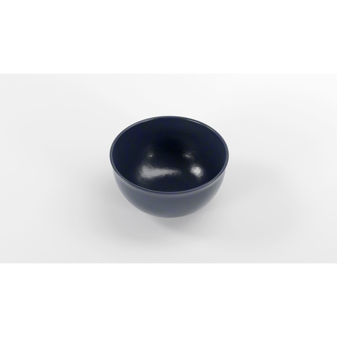 Traditional Asian Style Bowl 3D Model – Low Poly Kitchenware, Blender, FBX - View 8