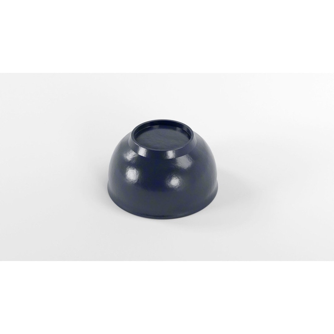 Traditional Asian Style Bowl 3D Model – Low Poly Kitchenware, Blender, FBX - View 9