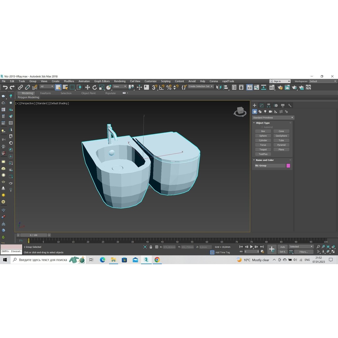 Nic Toilet 3D Model – Realistic Bathroom Fixture, FBX & OBJ