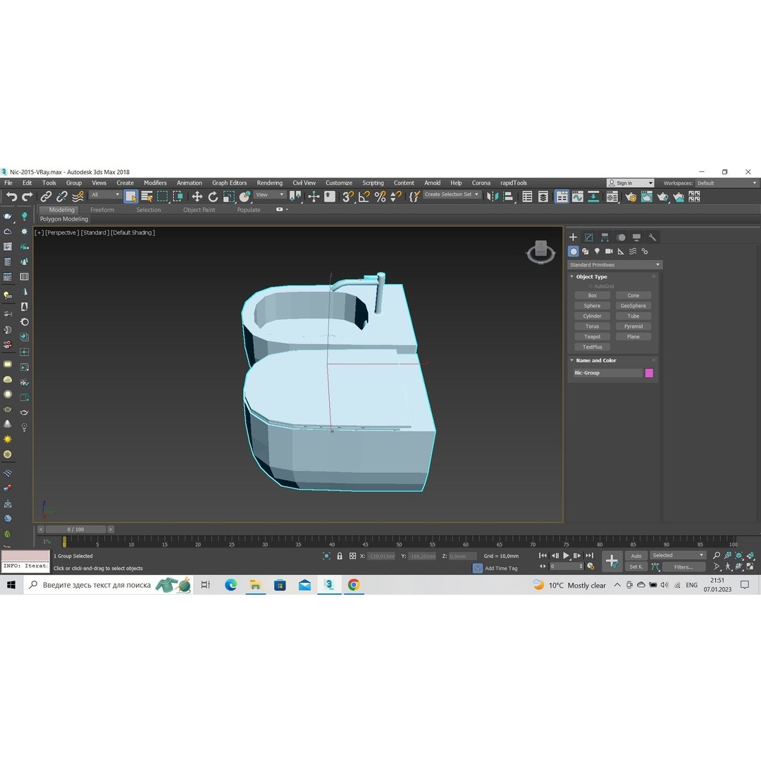 Nic Toilet 3D Model – Realistic Bathroom Fixture, FBX & OBJ - View 10