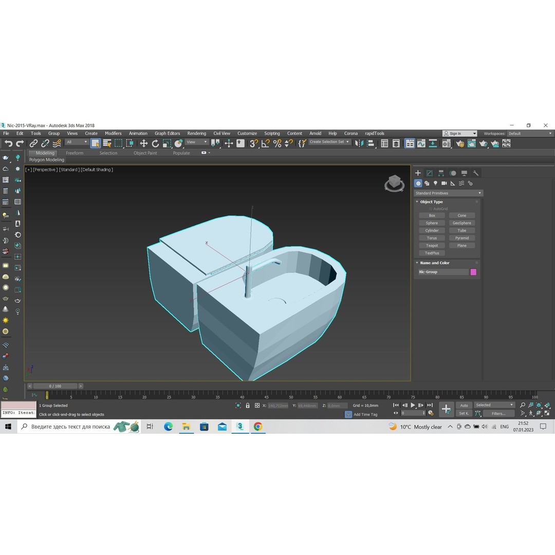 Nic Toilet 3D Model – Realistic Bathroom Fixture, FBX & OBJ - View 13