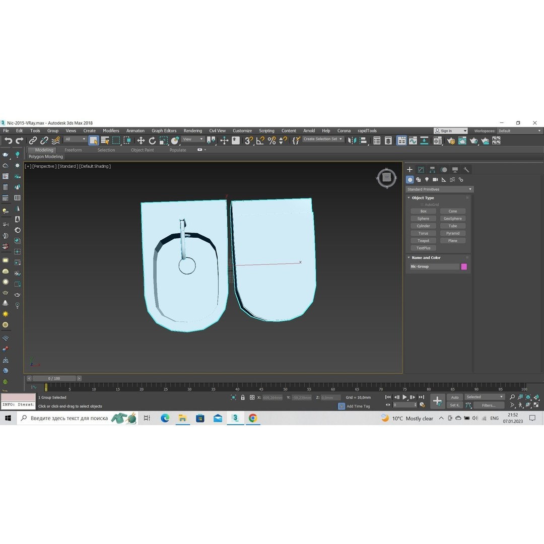 Nic Toilet 3D Model – Realistic Bathroom Fixture, FBX & OBJ - View 15