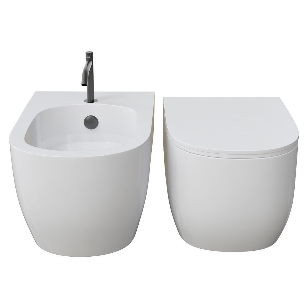 Nic Toilet 3D Model – Realistic Bathroom Fixture, FBX & OBJ - View 3