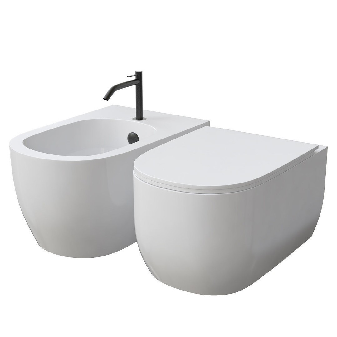 Nic Toilet 3D Model – Realistic Bathroom Fixture, FBX & OBJ - View 4