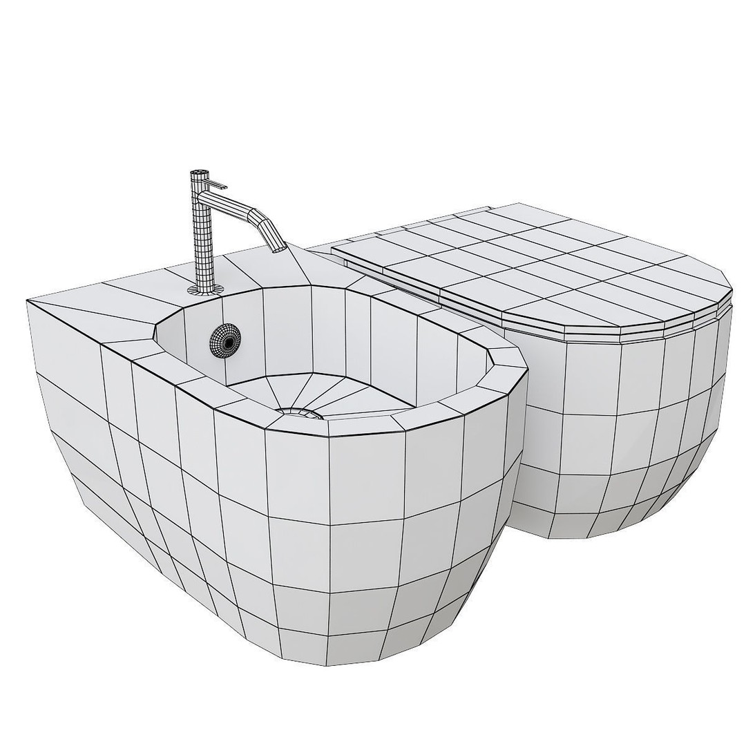 Nic Toilet 3D Model – Realistic Bathroom Fixture, FBX & OBJ - View 6