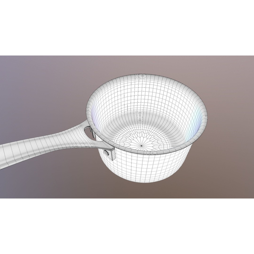 Saucepan 3D Model – Game Ready PBR Kitchenware Asset, OBJ & FBX