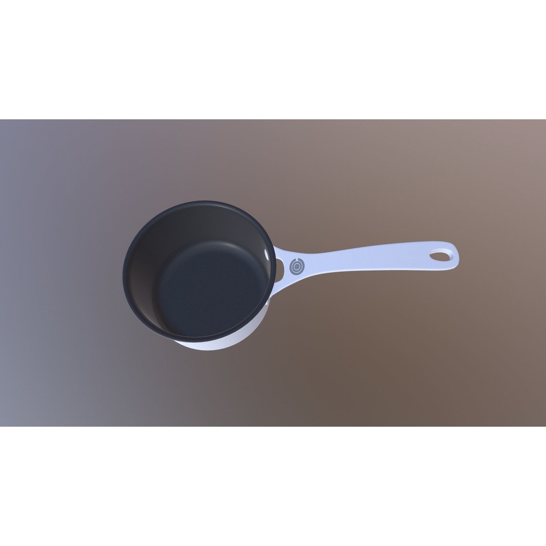 Saucepan 3D Model – Game Ready PBR Kitchenware Asset, OBJ & FBX - View 3