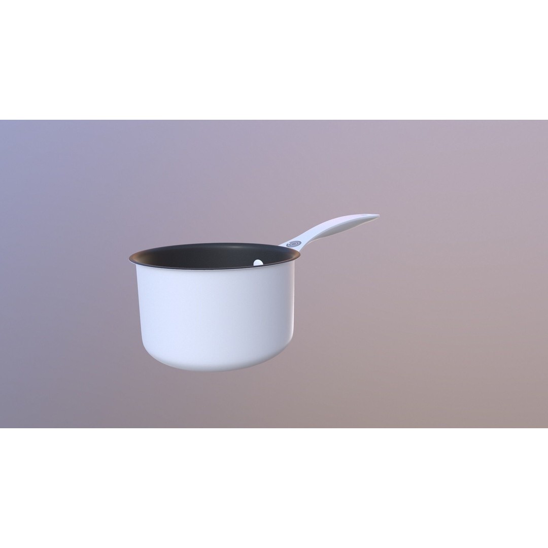 Saucepan 3D Model – Game Ready PBR Kitchenware Asset, OBJ & FBX - View 4