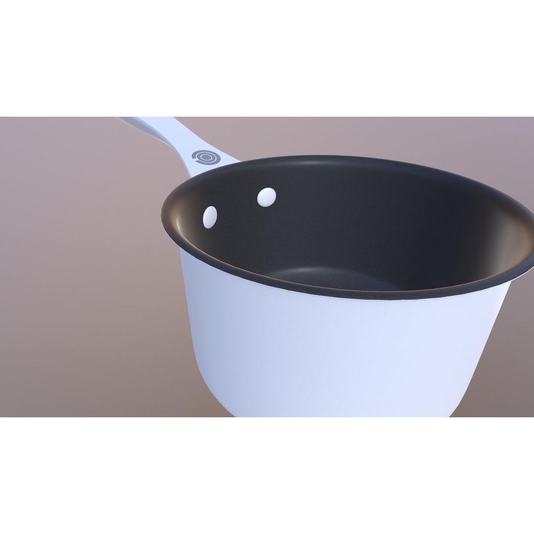 Saucepan 3D Model – Game Ready PBR Kitchenware Asset, OBJ & FBX - View 6