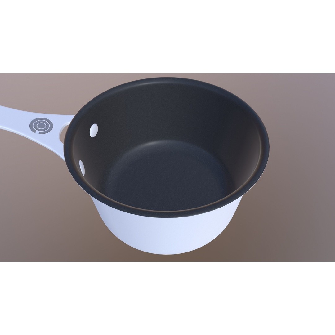 Saucepan 3D Model – Game Ready PBR Kitchenware Asset, OBJ & FBX - View 7