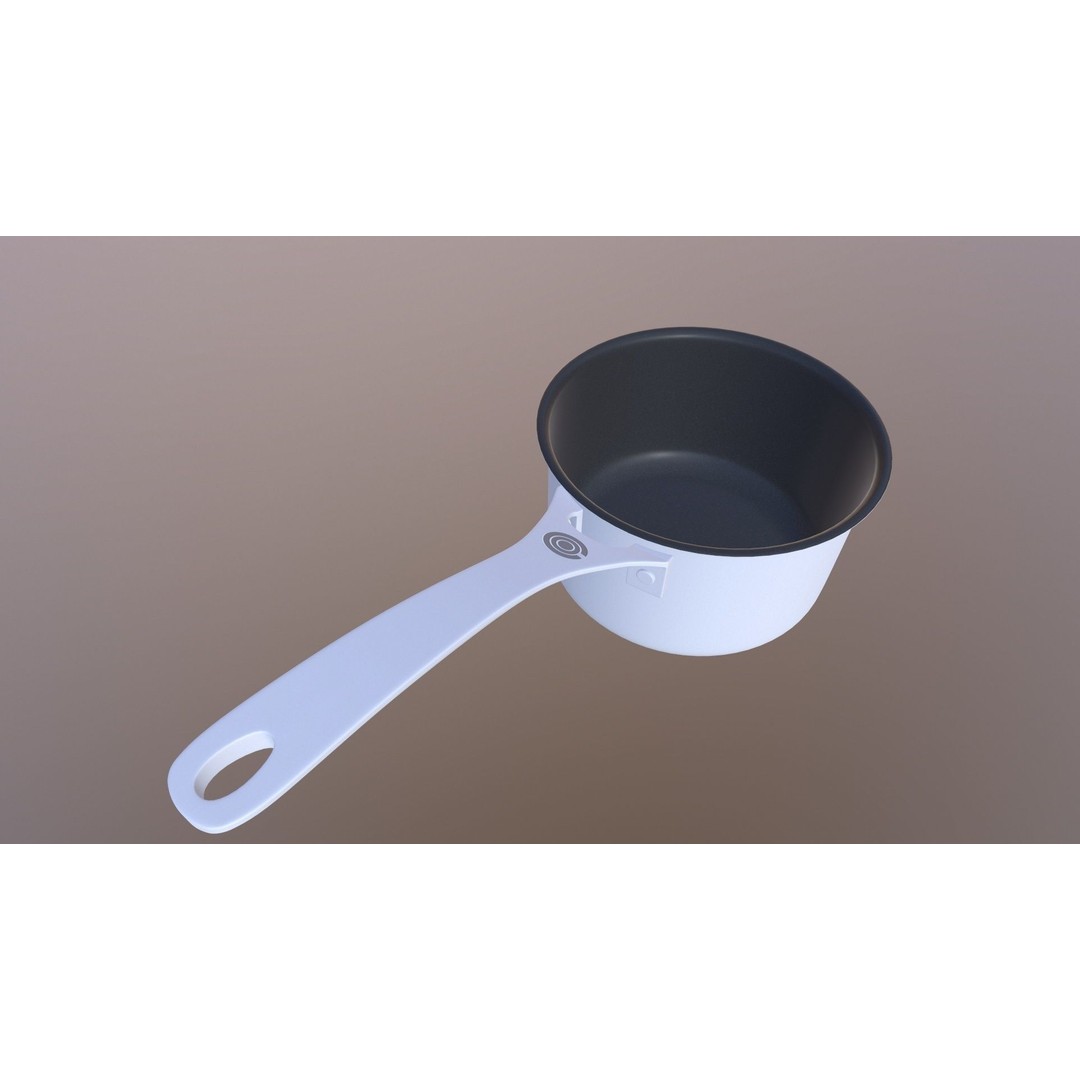 Saucepan 3D Model – Game Ready PBR Kitchenware Asset, OBJ & FBX - View 8