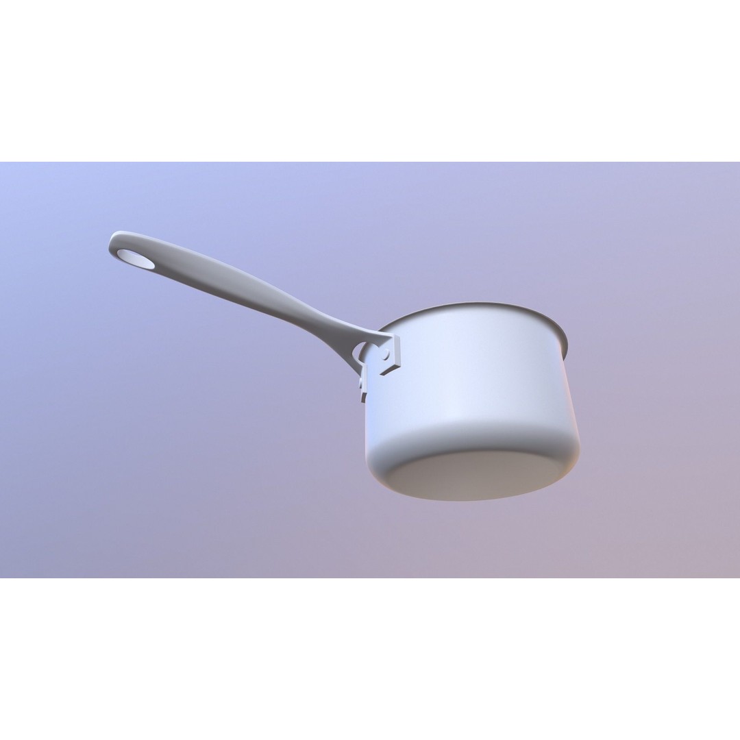 Saucepan 3D Model – Game Ready PBR Kitchenware Asset, OBJ & FBX - View 9