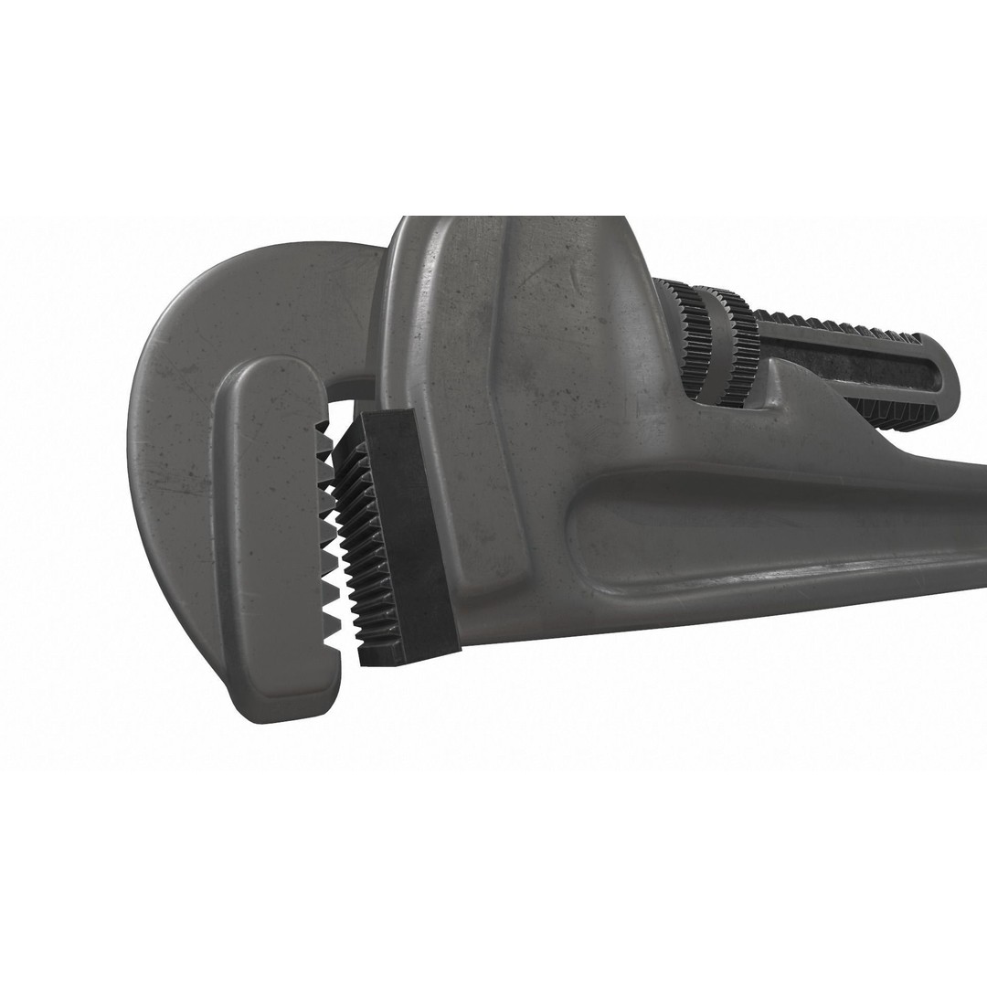Classic Pipe Wrench 3D Model – High Poly PBR Asset, FBX, OBJ - View 7
