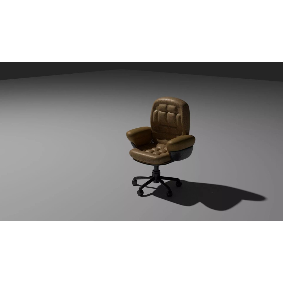 Cyberpunk Office Chair 3D Model – Realistic Furniture Asset, PBR Textures