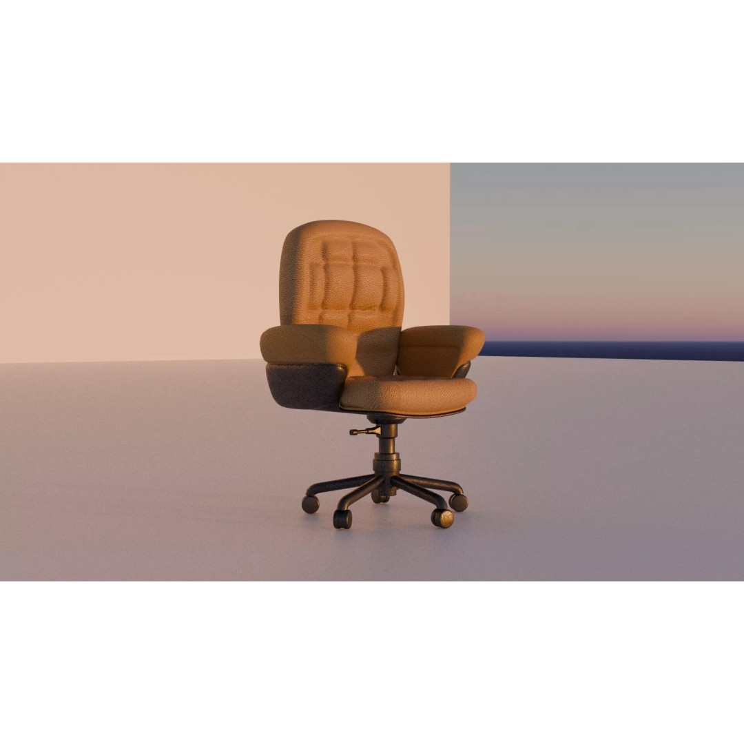 Cyberpunk Office Chair 3D Model – Realistic Furniture Asset, PBR Textures - View 13
