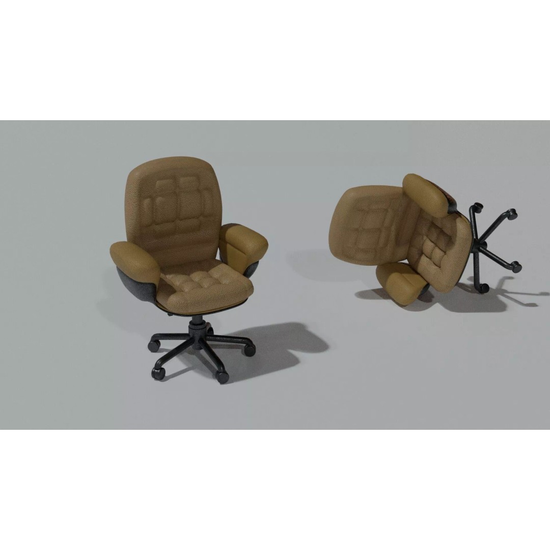 Cyberpunk Office Chair 3D Model – Realistic Furniture Asset, PBR Textures - View 15