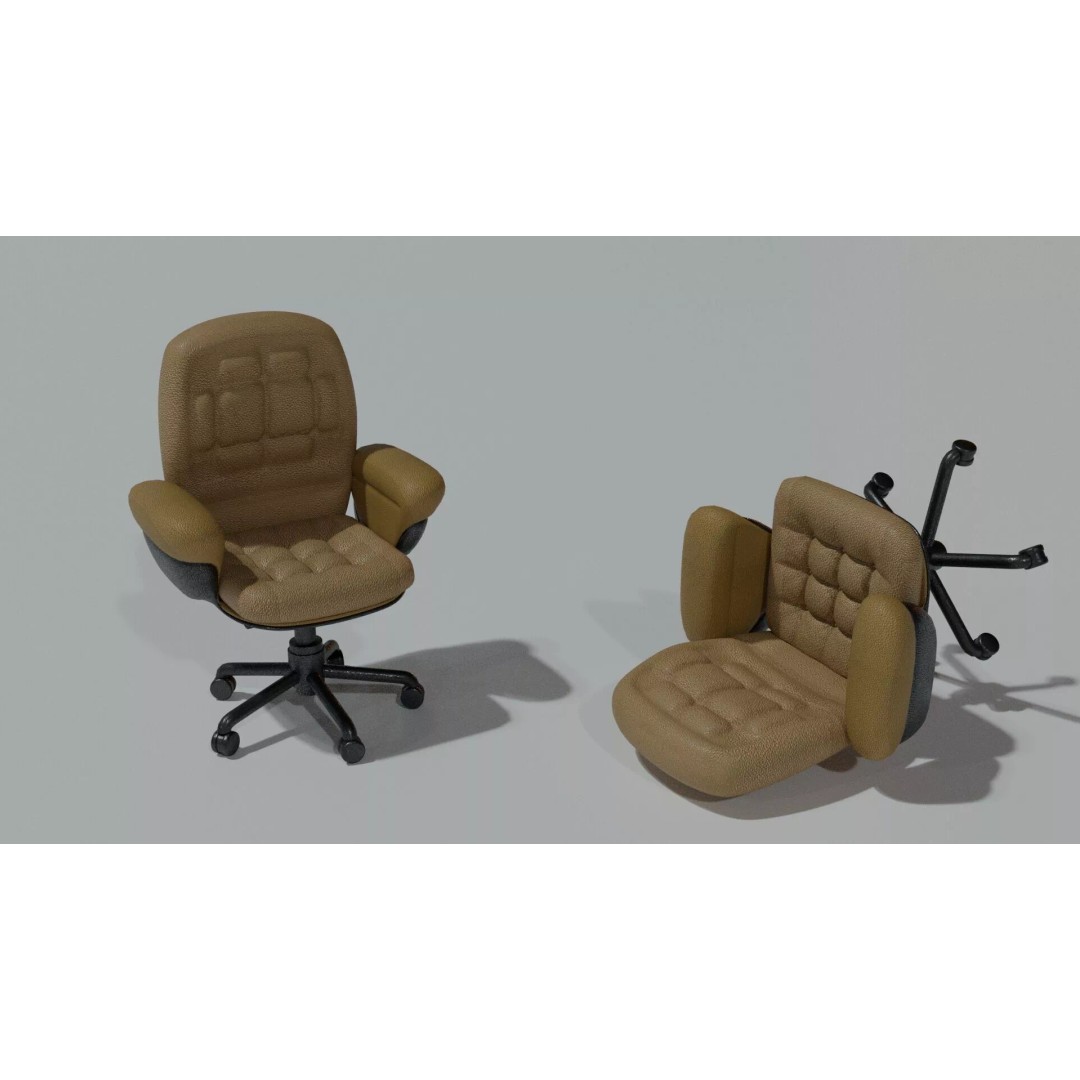 Cyberpunk Office Chair 3D Model – Realistic Furniture Asset, PBR Textures - View 16