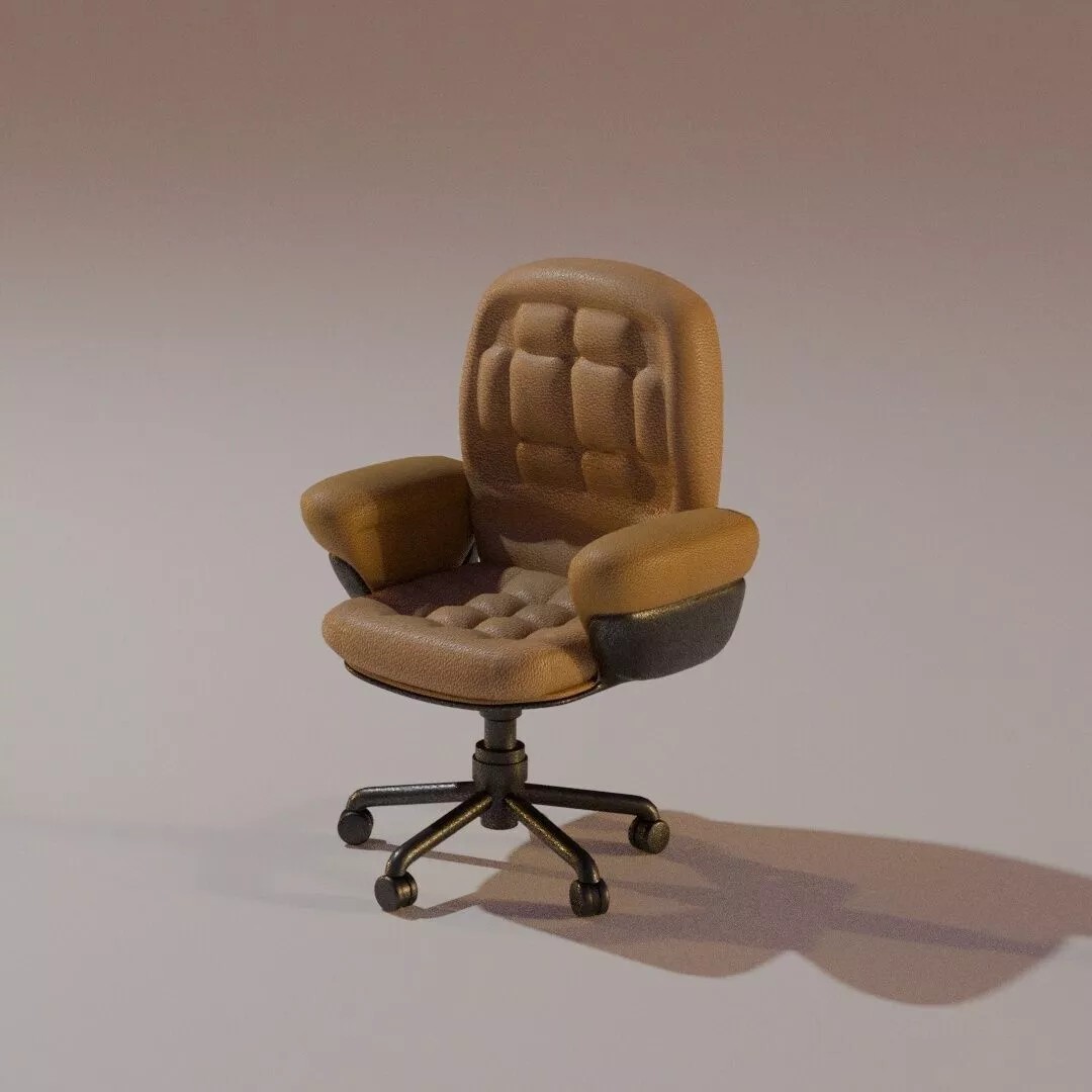 Cyberpunk Office Chair 3D Model – Realistic Furniture Asset, PBR Textures - View 2