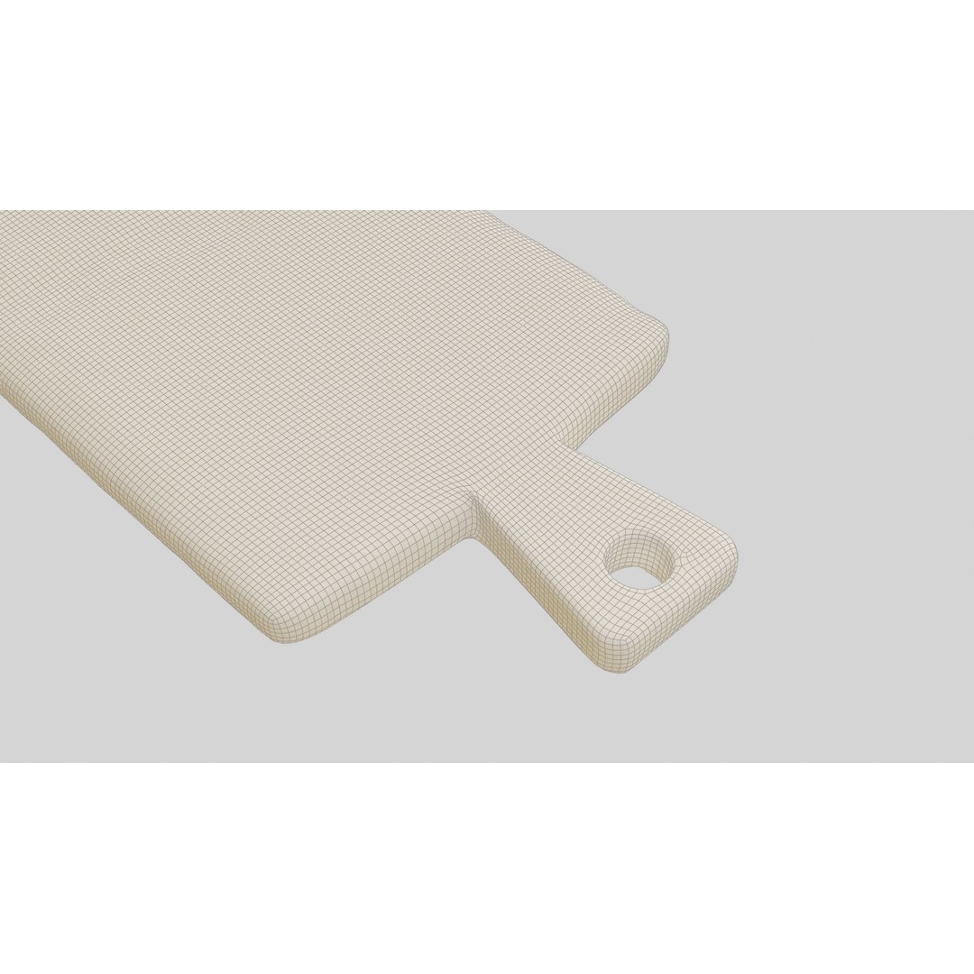 Rustic Wooden Chopping Board 3D Model – PBR Textured Kitchen Asset, FBX