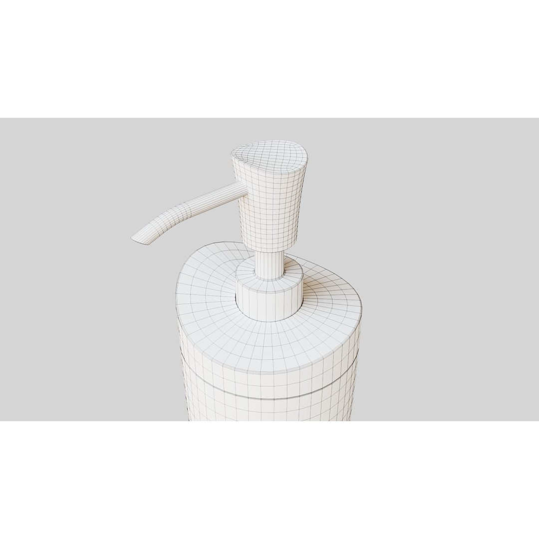 Wooden Liquid Soap Dispenser 3D Model – Low Poly PBR Bathroom Accessory, FBX