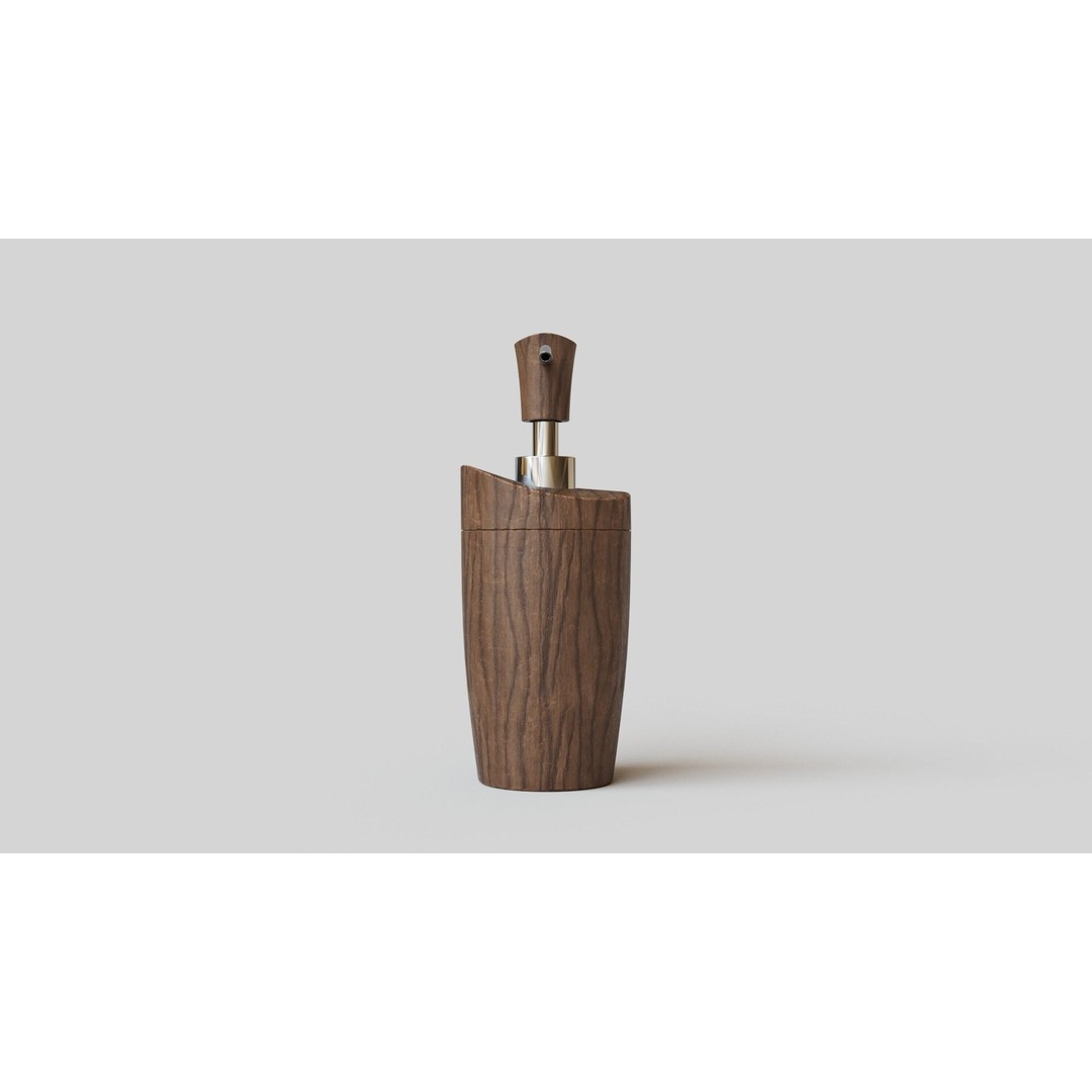 Wooden Liquid Soap Dispenser 3D Model – Low Poly PBR Bathroom Accessory, FBX - View 10