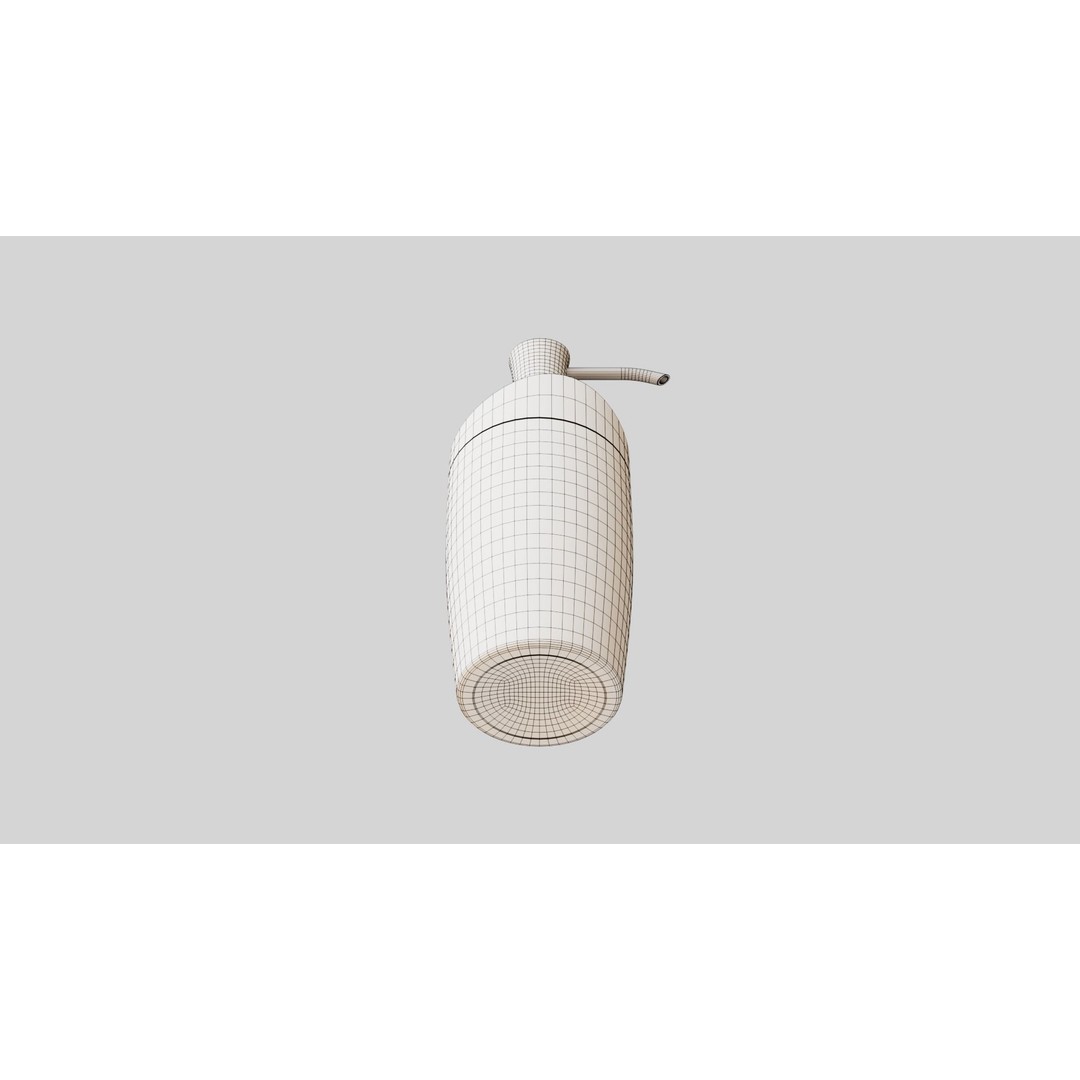 Wooden Liquid Soap Dispenser 3D Model – Low Poly PBR Bathroom Accessory, FBX - View 15
