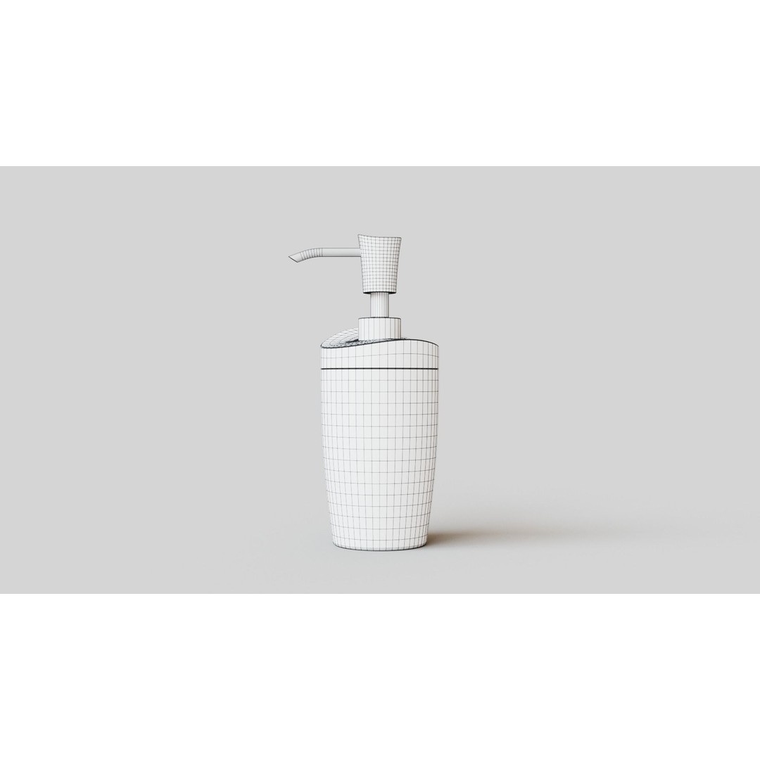 Wooden Liquid Soap Dispenser 3D Model – Low Poly PBR Bathroom Accessory, FBX - View 7