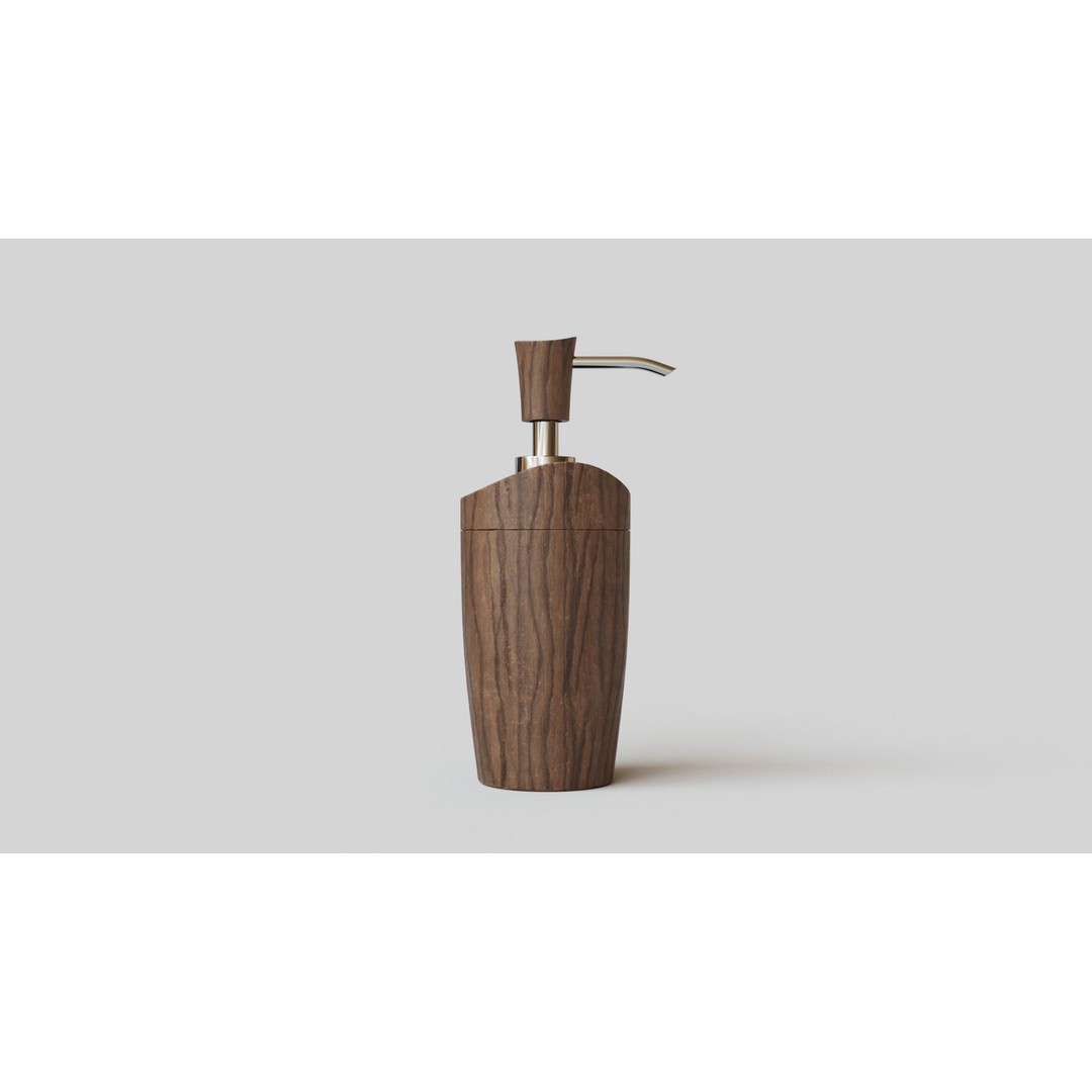 Wooden Liquid Soap Dispenser 3D Model – Low Poly PBR Bathroom Accessory, FBX - View 8