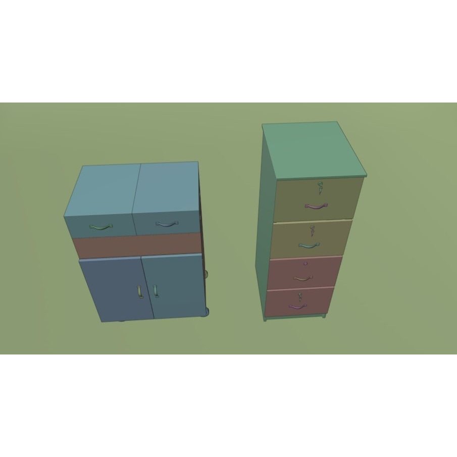 Drawer Storage Cabinet 3D Model – Detailed Rigged Asset, FBX, OBJ - View 24