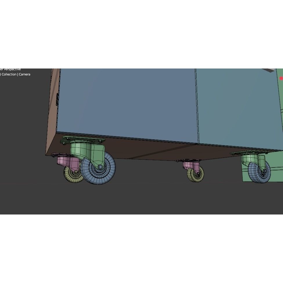 Drawer Storage Cabinet 3D Model – Detailed Rigged Asset, FBX, OBJ - View 28