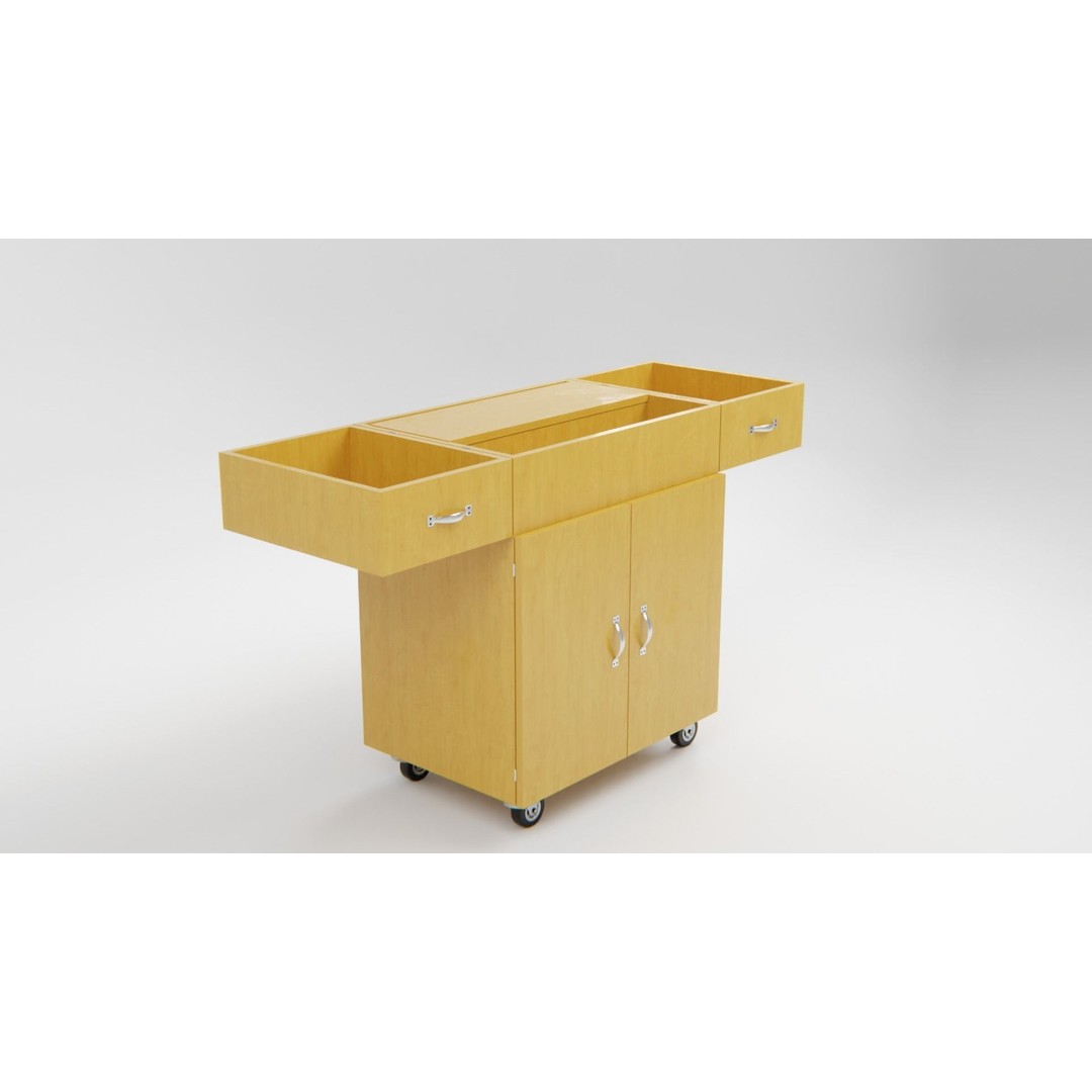 Drawer Storage Cabinet 3D Model – Detailed Rigged Asset, FBX, OBJ - View 6