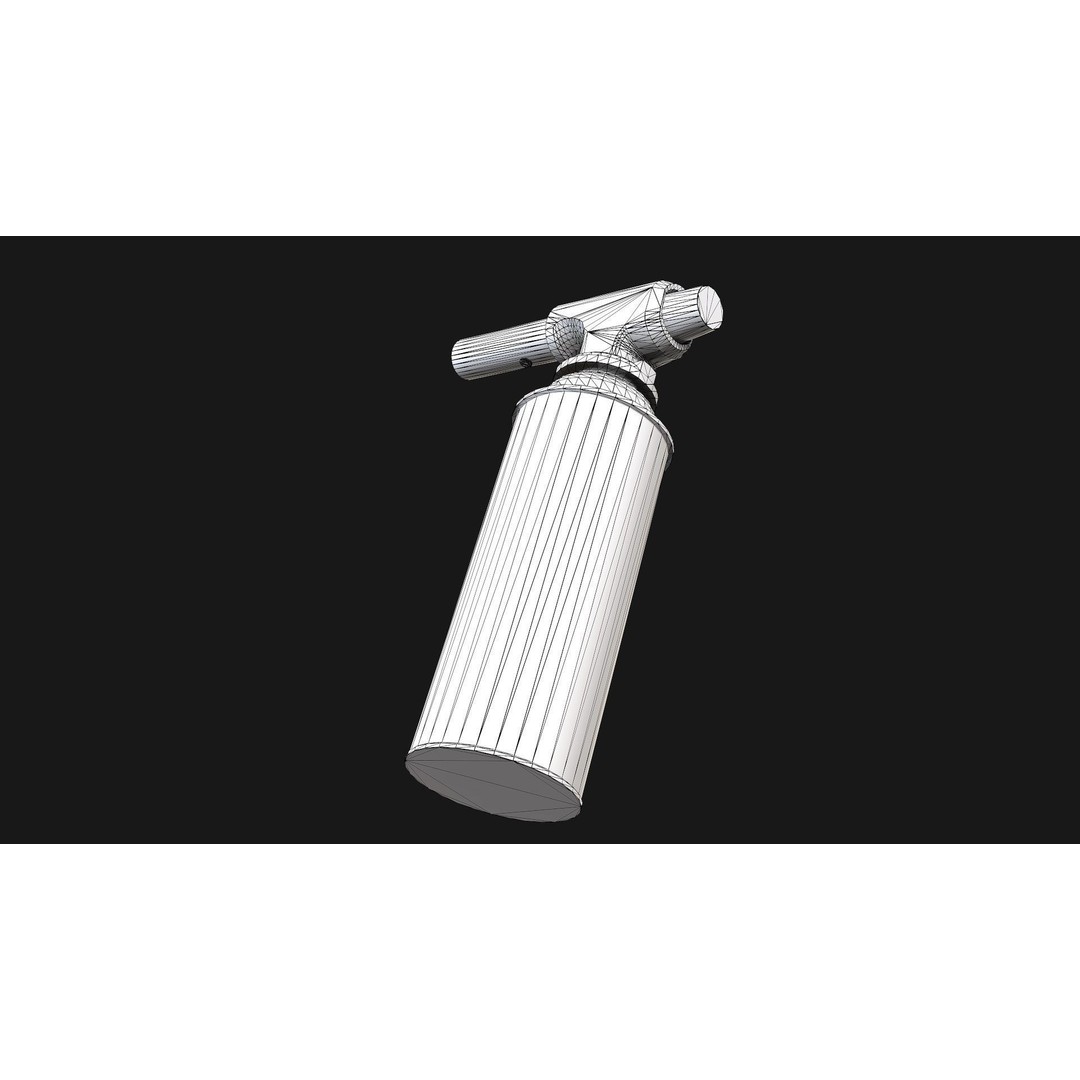 Propane Butane Blowtorch 3D Model – Low Poly Game Ready Asset, FBX, OBJ - View 12