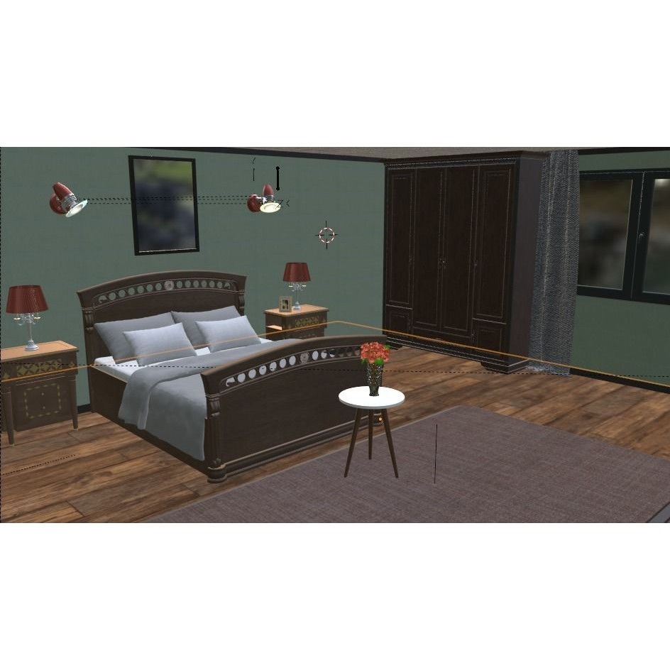Realistic Bedroom 3D Model – Modern Interior Design with Textures - View 7