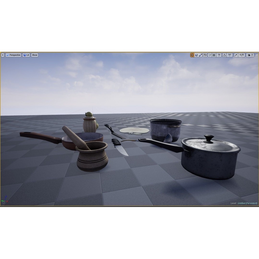 Cooking Appliances 3D Model – Low Poly Game-Ready Kitchenware, FBX