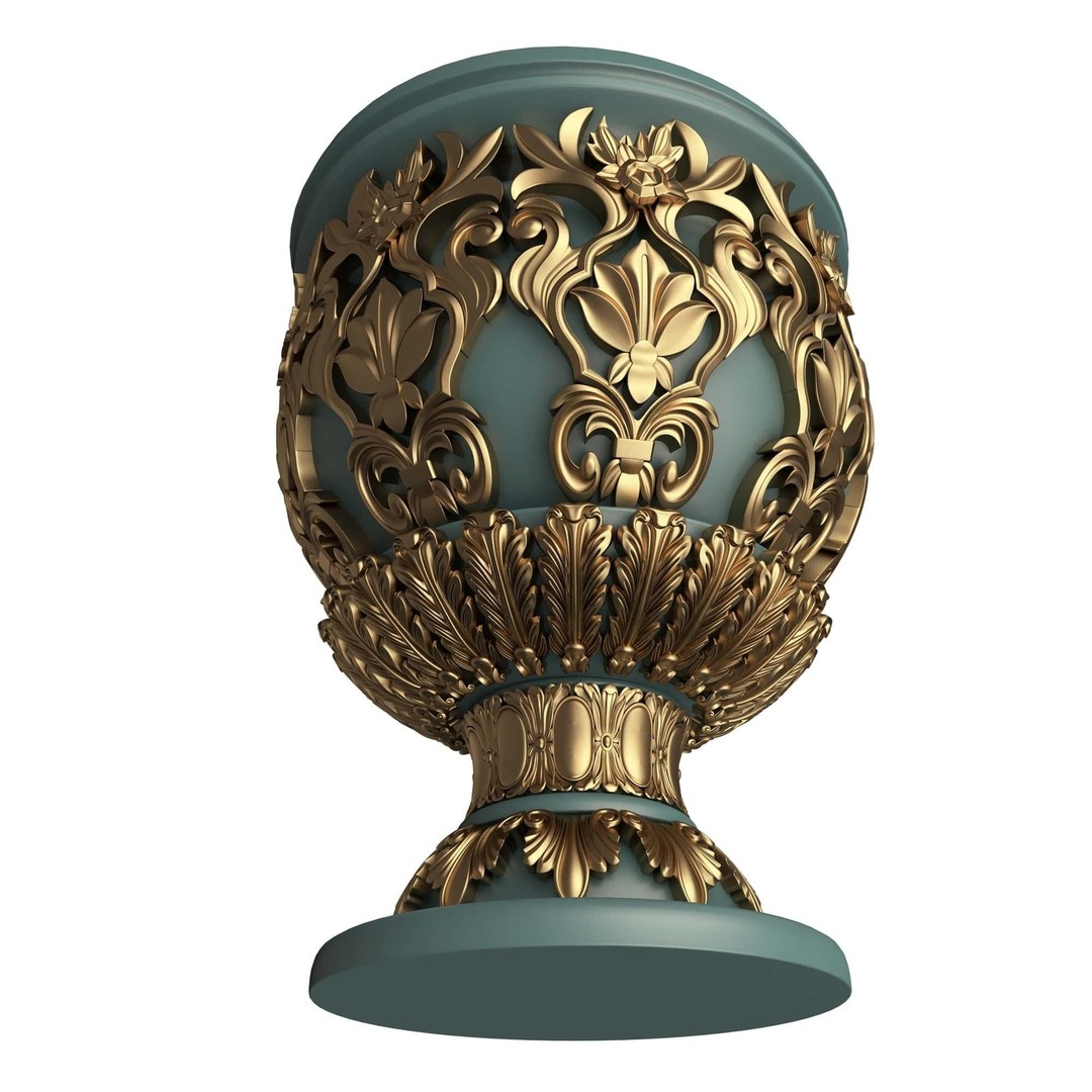 Flower Pot 3D Model – Low Poly Ornamental Design, FBX, OBJ - View 5