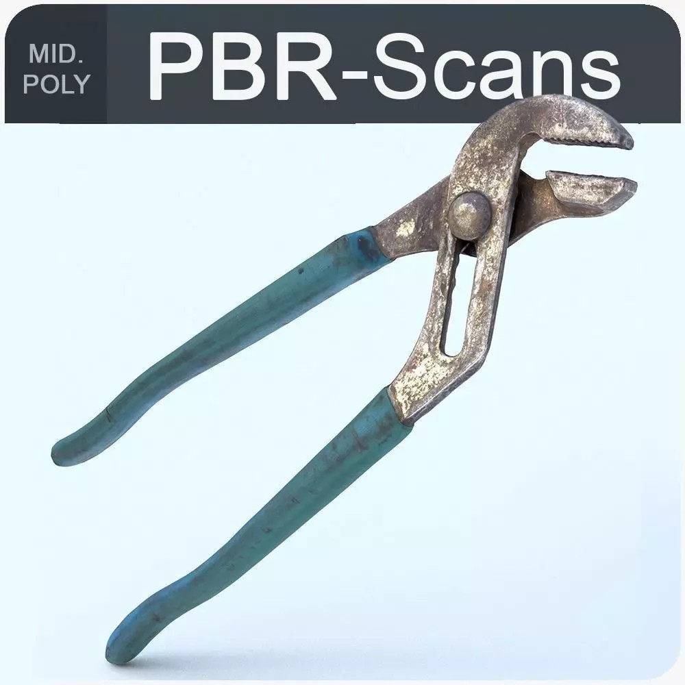 Wrench 3D Model – Middle Poly PBR Asset, FBX Format - View 2