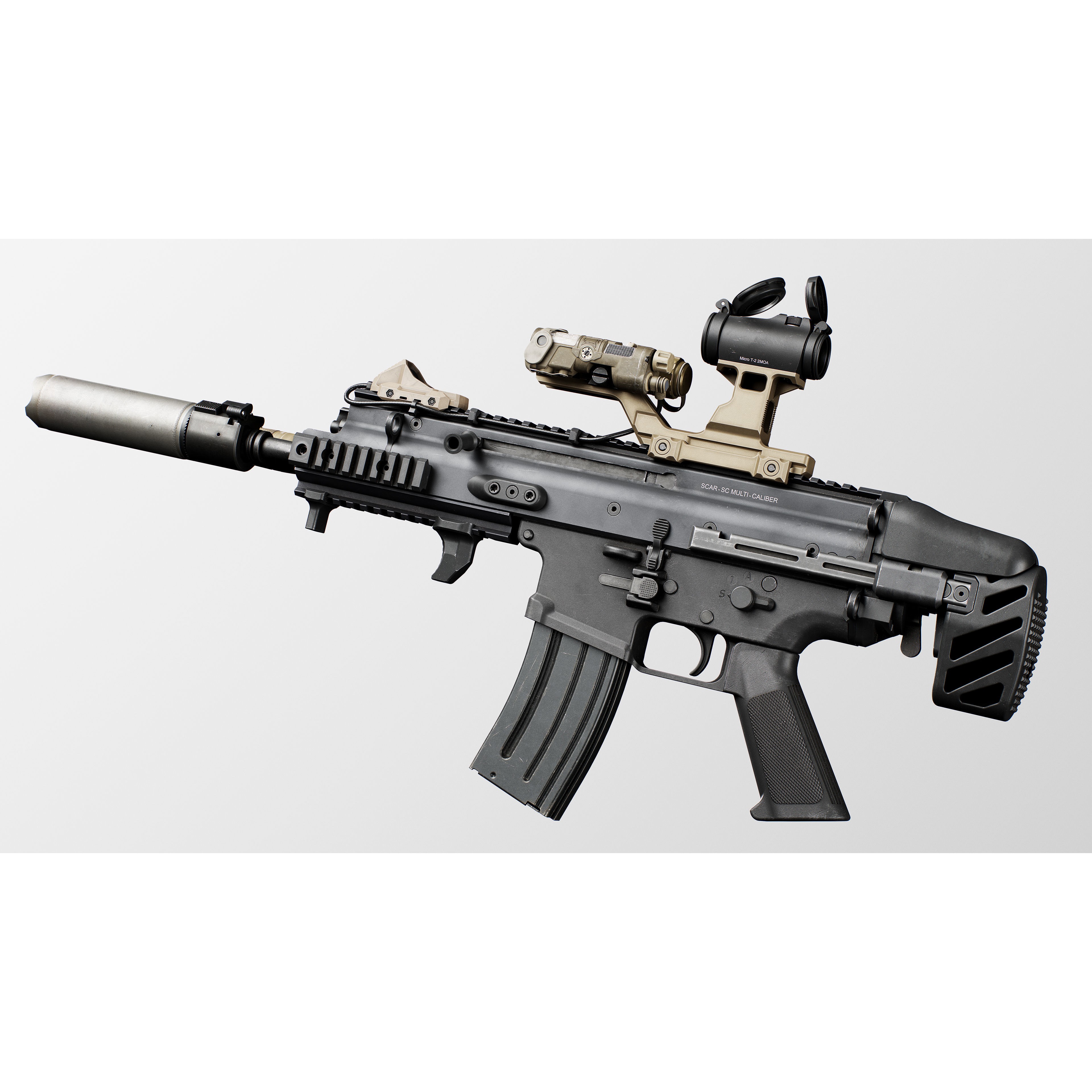 FN SCAR-SC - Low-Poly Game-Ready 3D Model - View 11