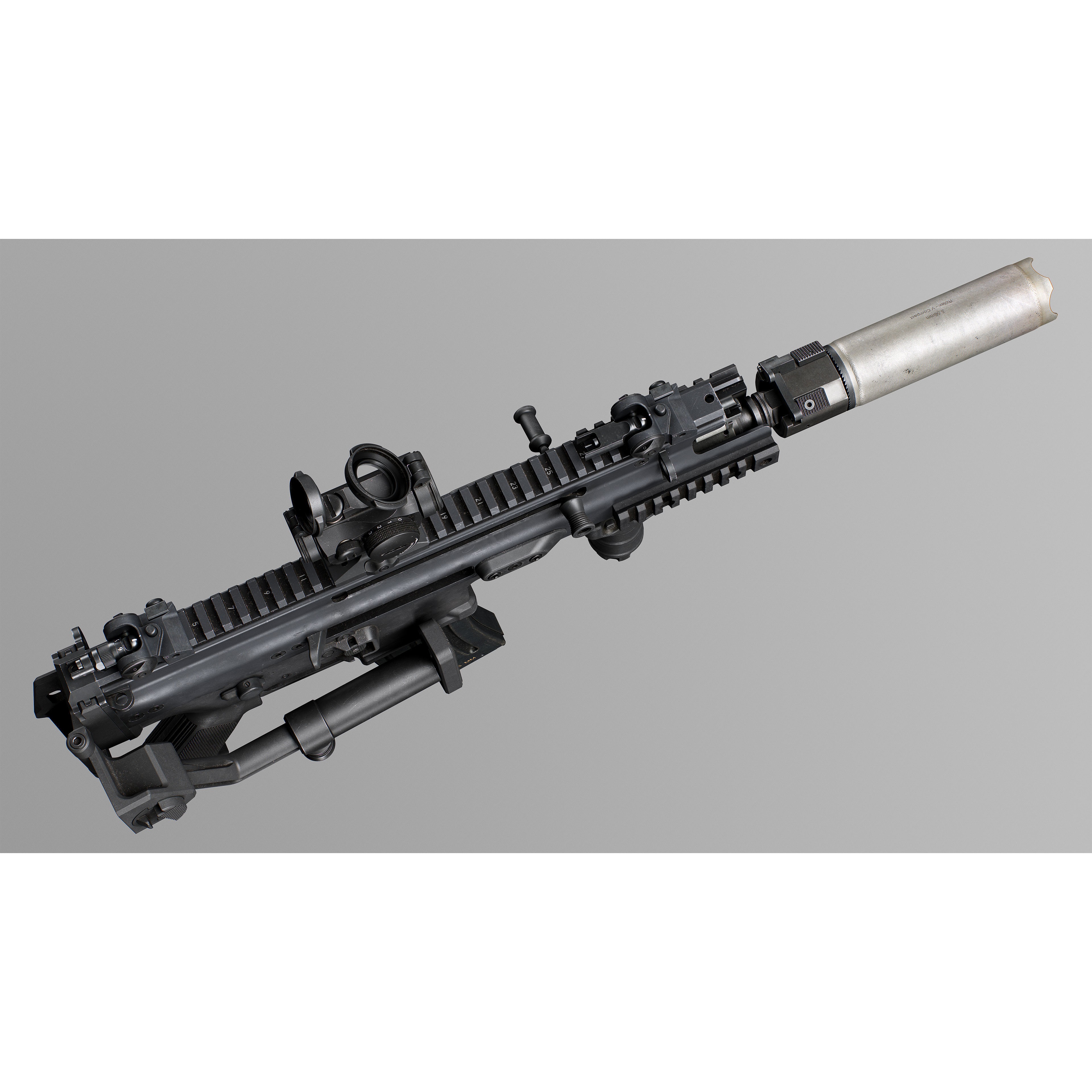 FN SCAR-SC - Low-Poly Game-Ready 3D Model - View 14
