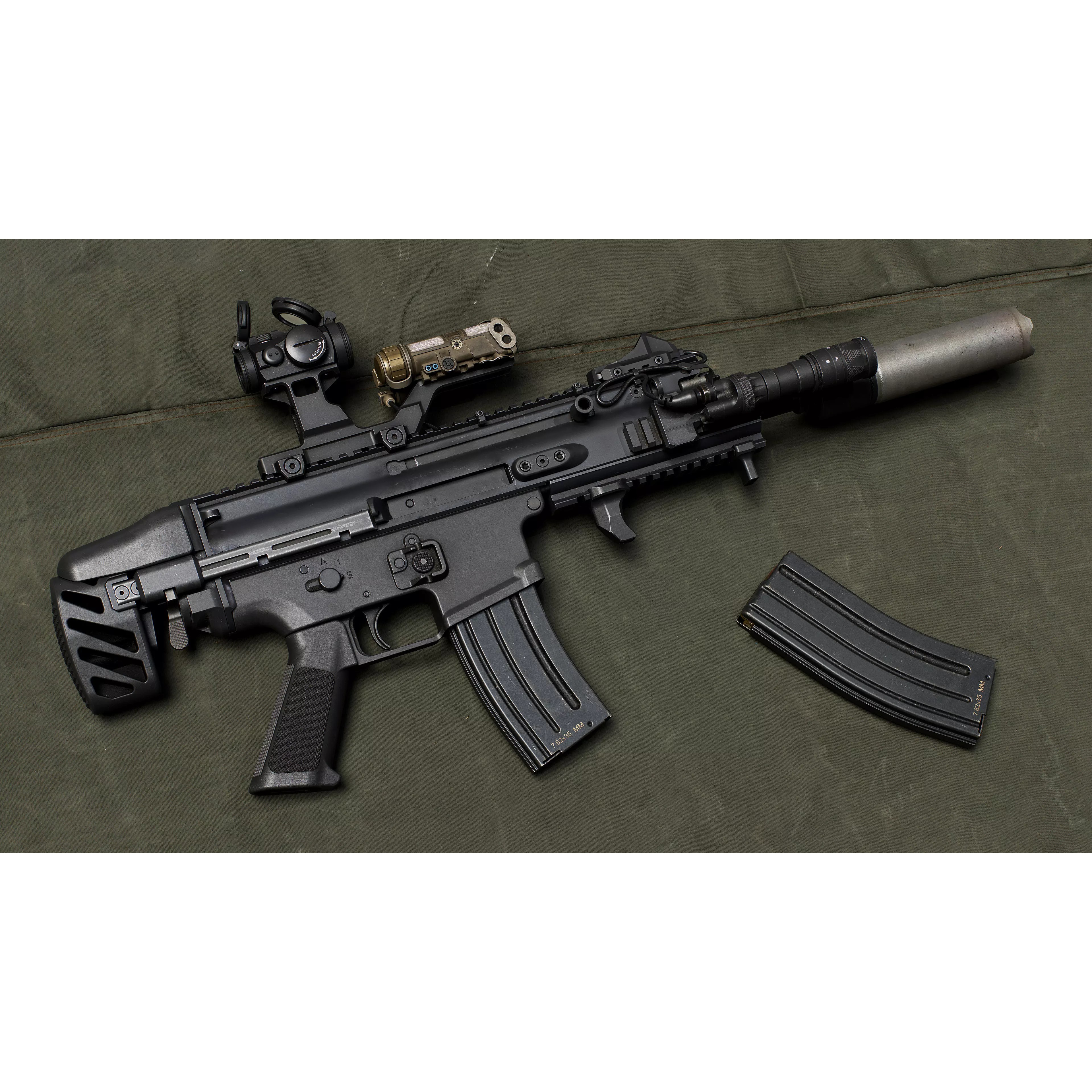 FN SCAR-SC - Low-Poly Game-Ready 3D Model - View 2
