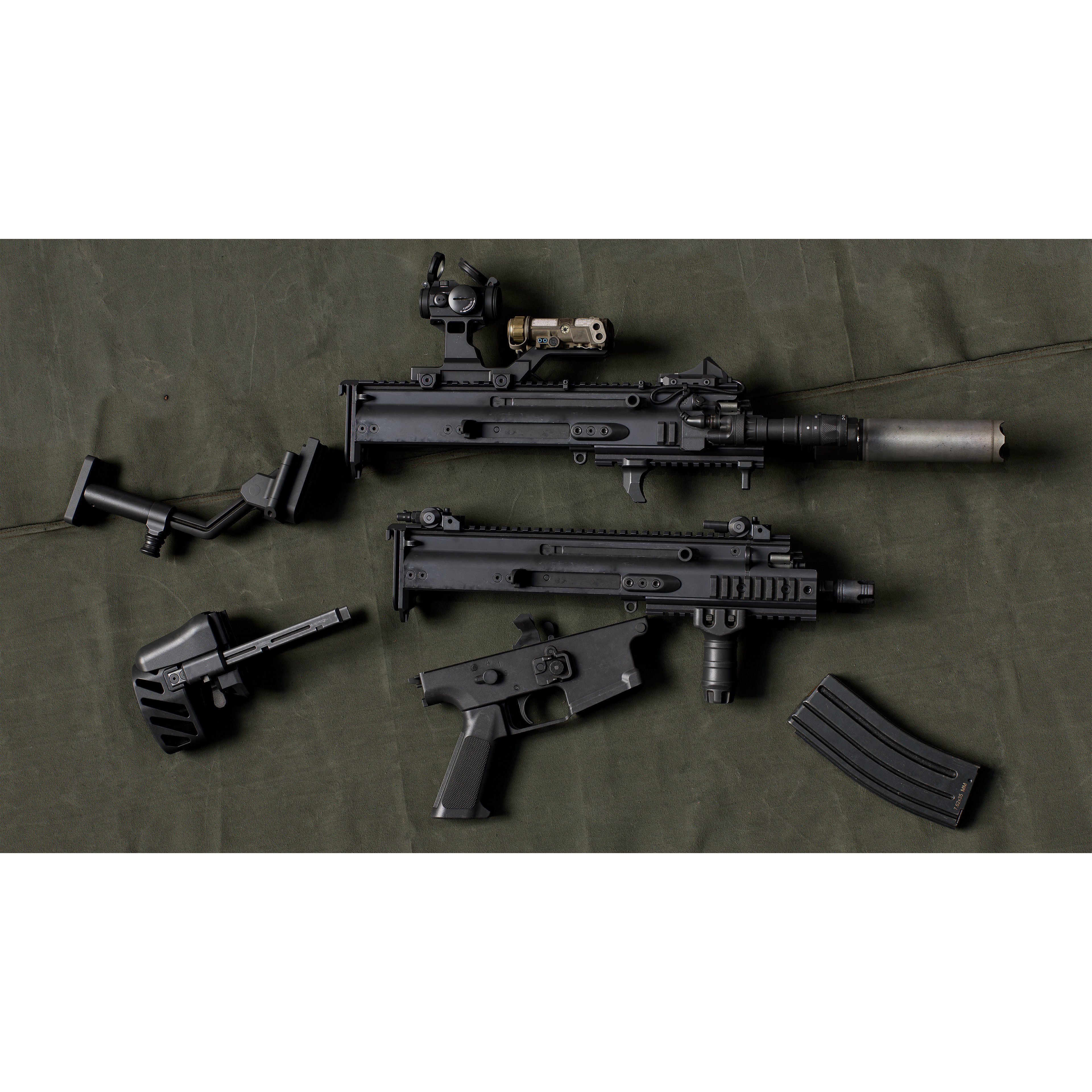 FN SCAR-SC - Low-Poly Game-Ready 3D Model - View 6