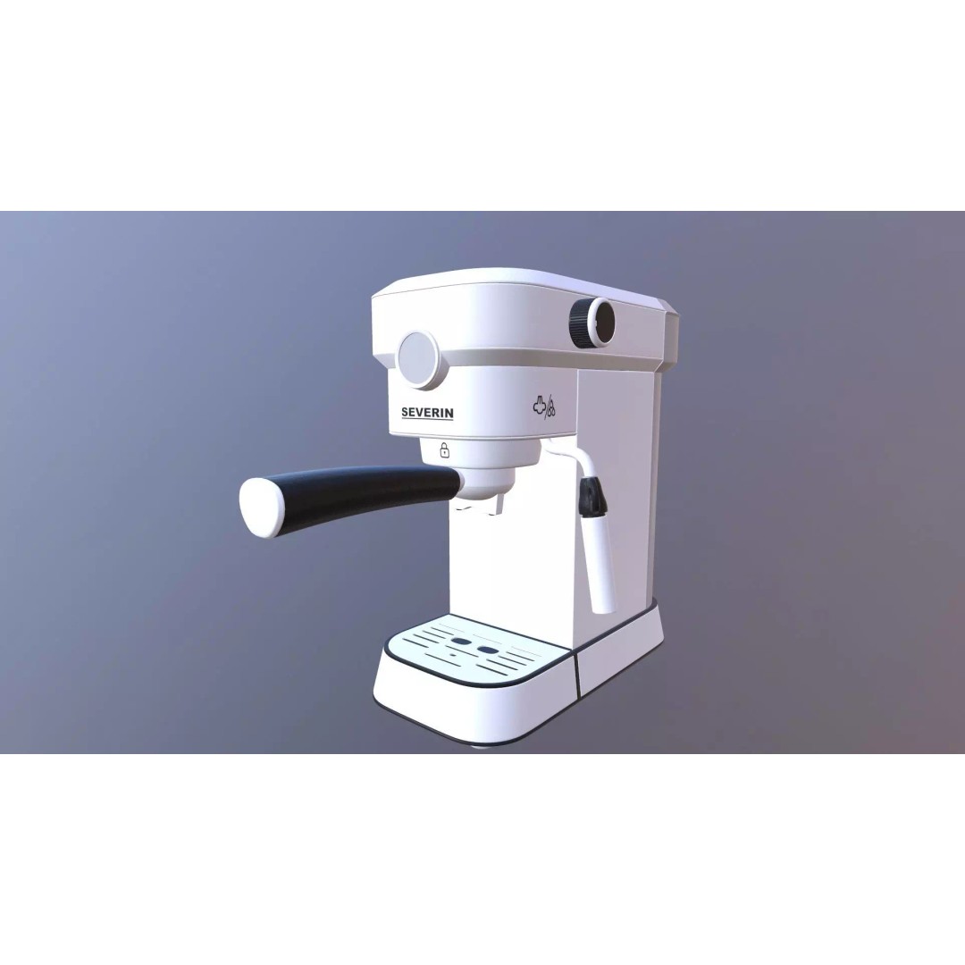 SEVERIN Coffee Machine 3D Model – Game Ready PBR Asset, FBX, OBJ - View 2
