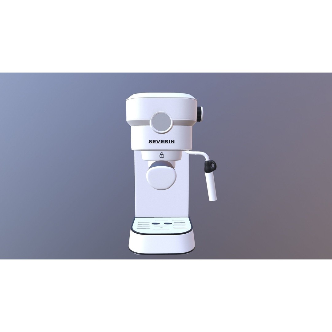 SEVERIN Coffee Machine 3D Model – Game Ready PBR Asset, FBX, OBJ - View 3
